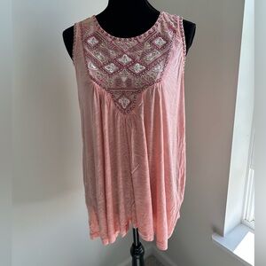 Women’s Indigo Moon Embroidered Coral Tank‎
